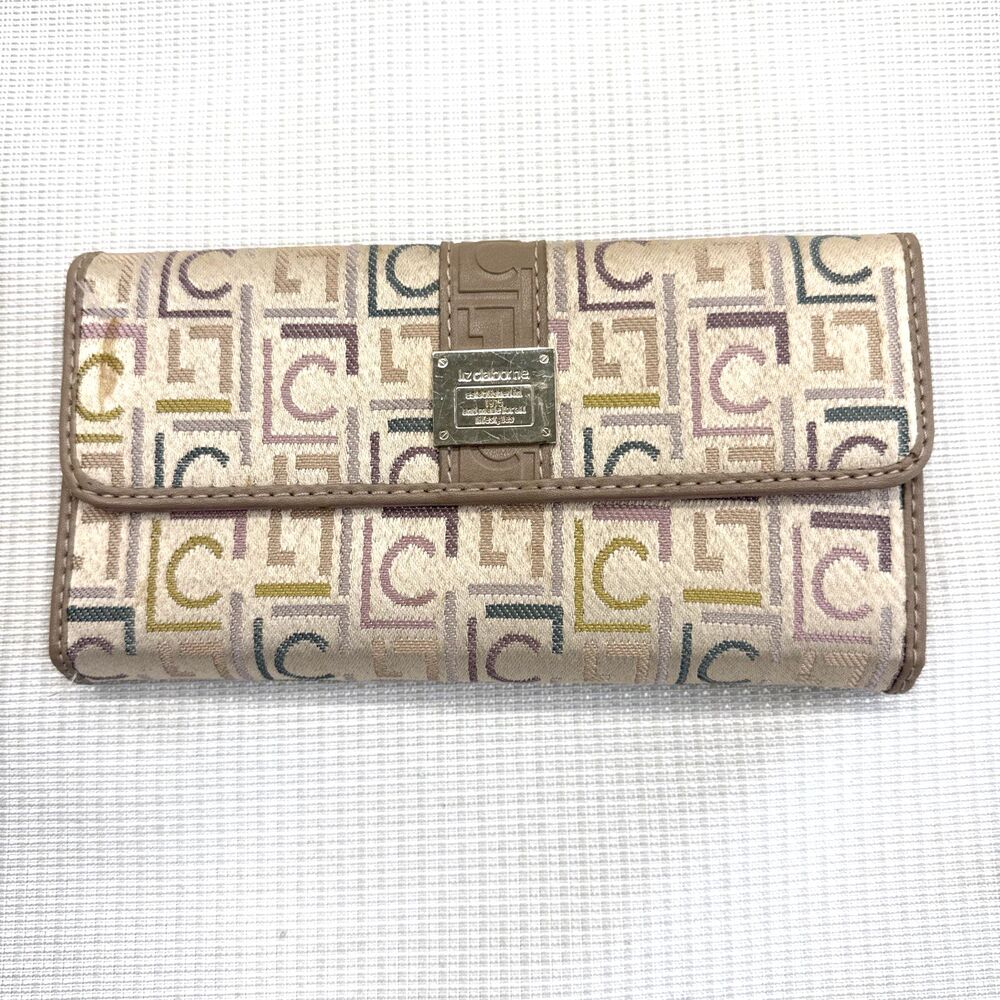 Vintage Liz Claiborne Trifold Wallet - Multicolor Logo